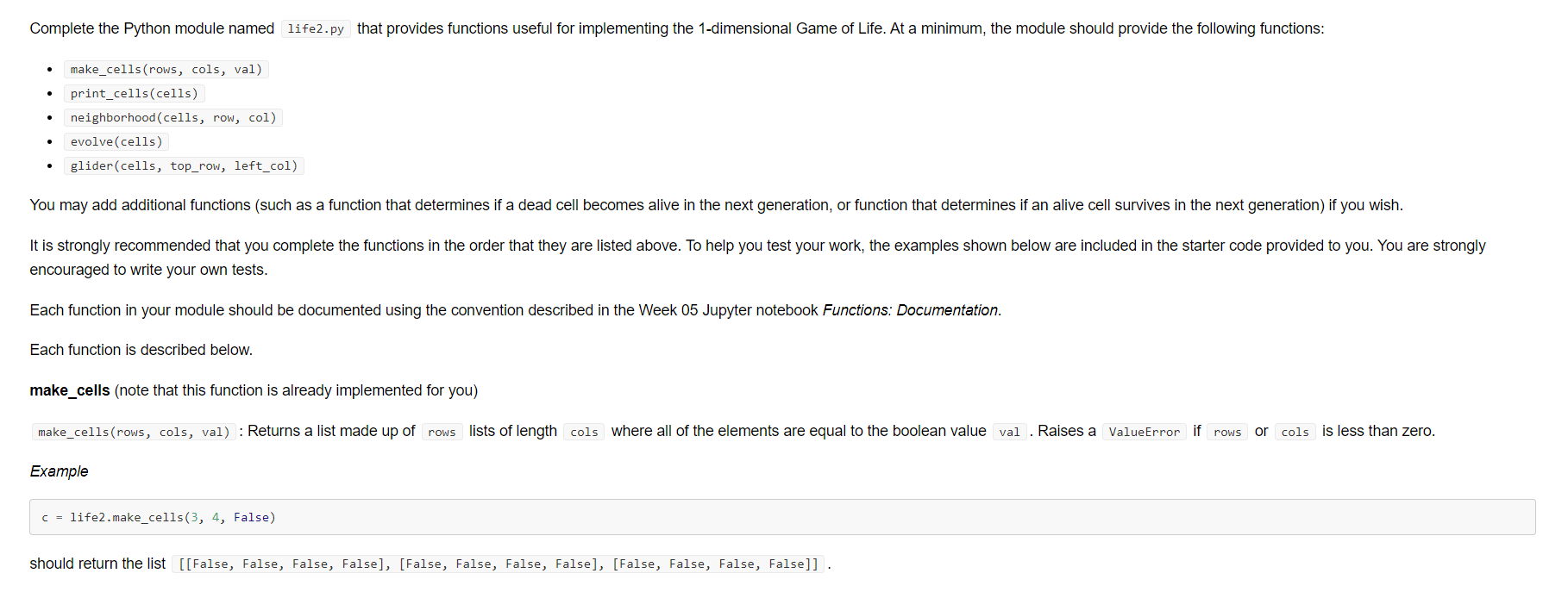 on a regular grid of cells where each cell is either alive
