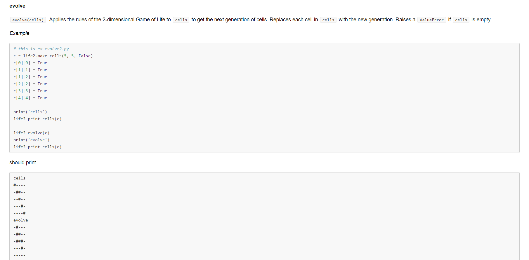 next generation if it has 2 or 3 living neighbours in its