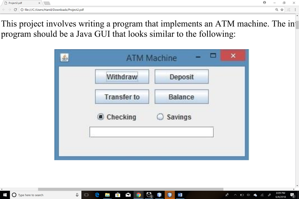 Programming Project Help. I have the code written for the GUI project