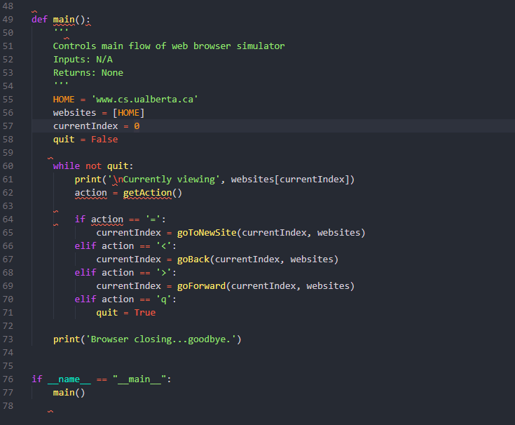 error message is displayed before re-prompting for a valid entry. This function