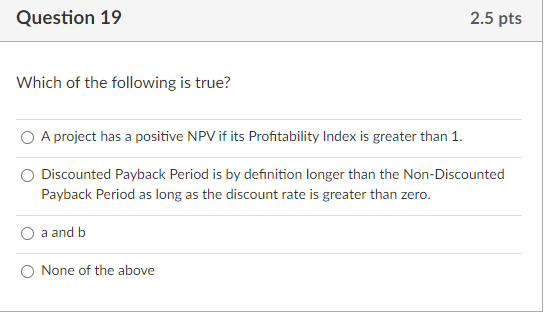 have learned the concepts of Net Present Value and Profitability Index. Which