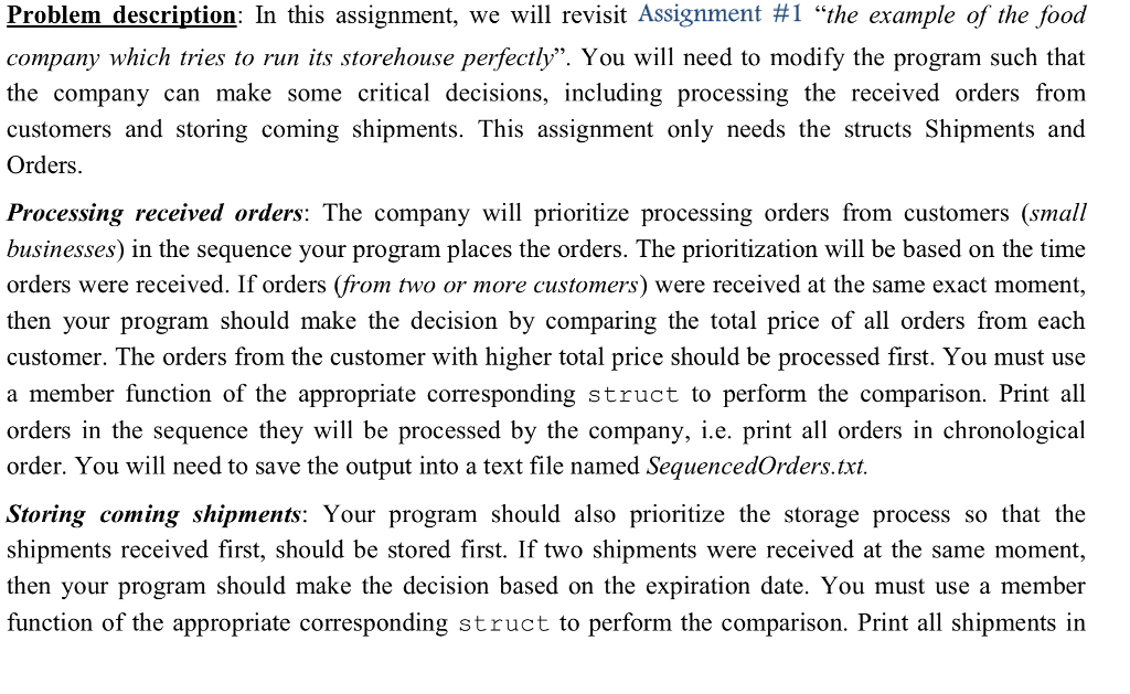 Need help with C++ assignment Assignment 1 and .txt files are provided