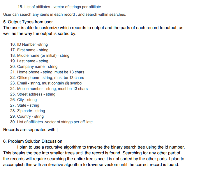 files would be very helpful. This is for data structures and will