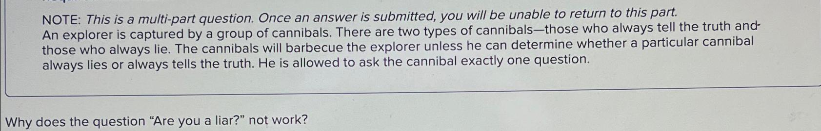  NOTE: This is a multi-part question. Once an answer is submitted,