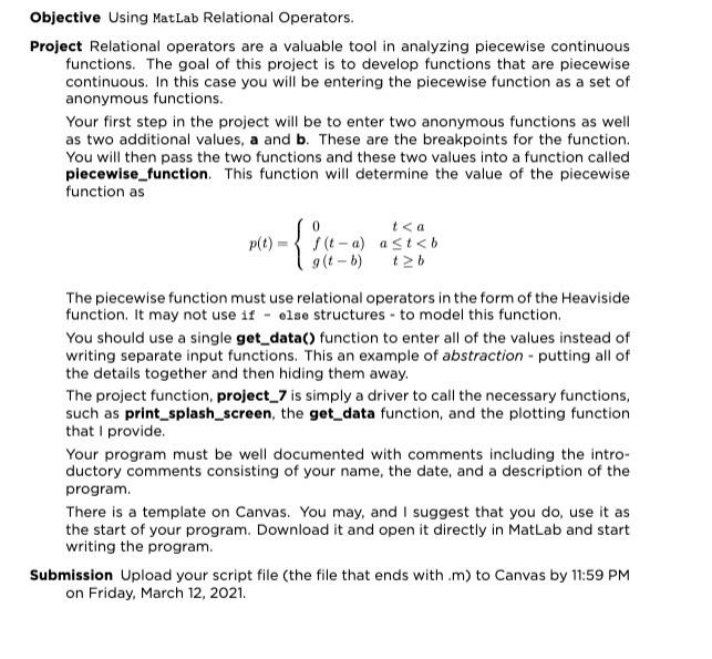  Note: I am using MATLAB so please write the code in