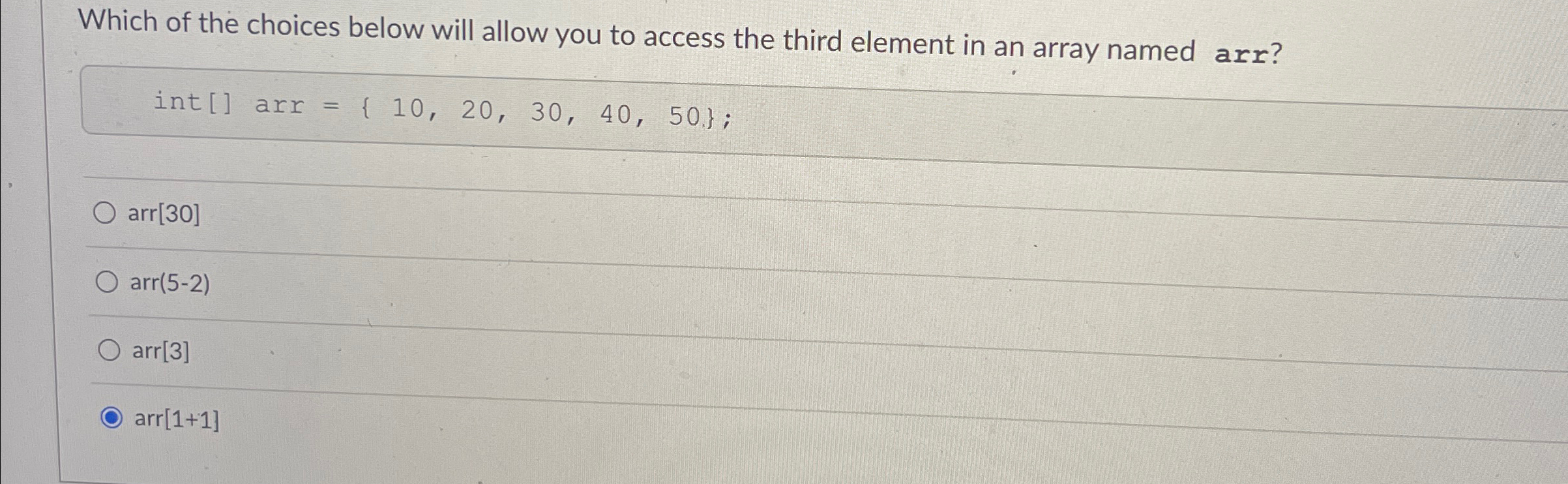  In java, Which of the choices below will allow you to