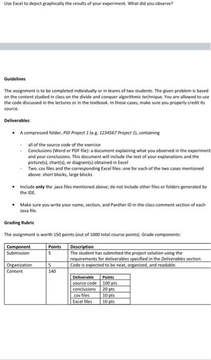 technique and conduct a comparison study of the performance of a divide