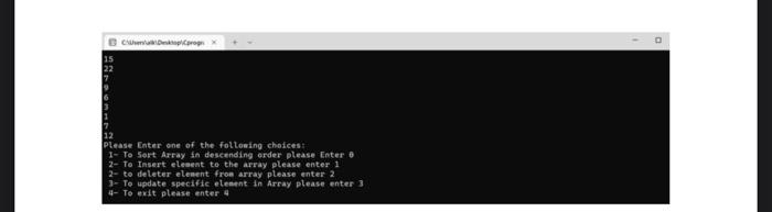  Write a program that build one dimension array of integers, which
