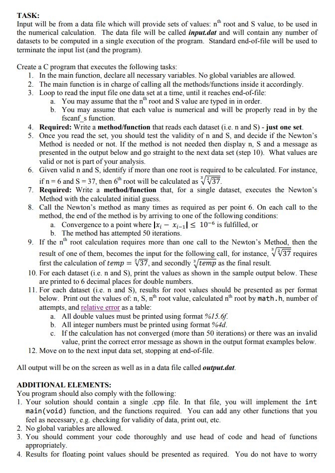the nh root of a number by using a numerical approximation. The