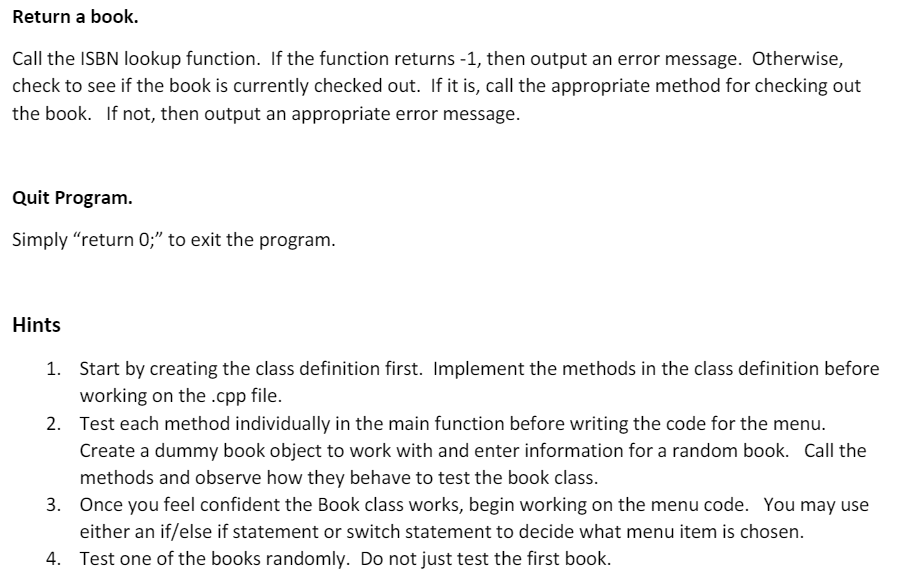 Complete the rest of main here.... ************************************* */ return 0; } //Note:
