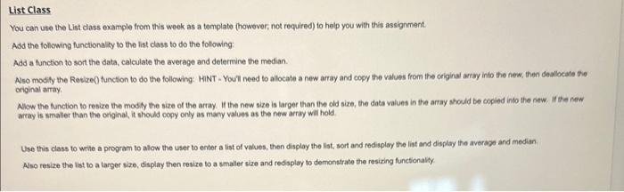 This code is for c++ You can use the List class example