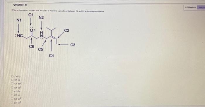 please help explain it QUESTION 13 (1) C4. 47 ch n2 (i)