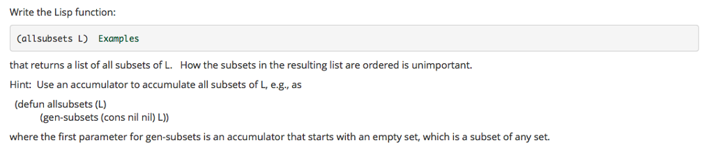  Only using lisp, and no builtin functions can be used except