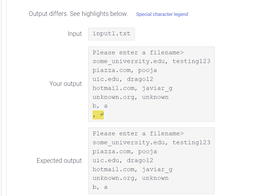C++ please Write a program whose input is the name of a
