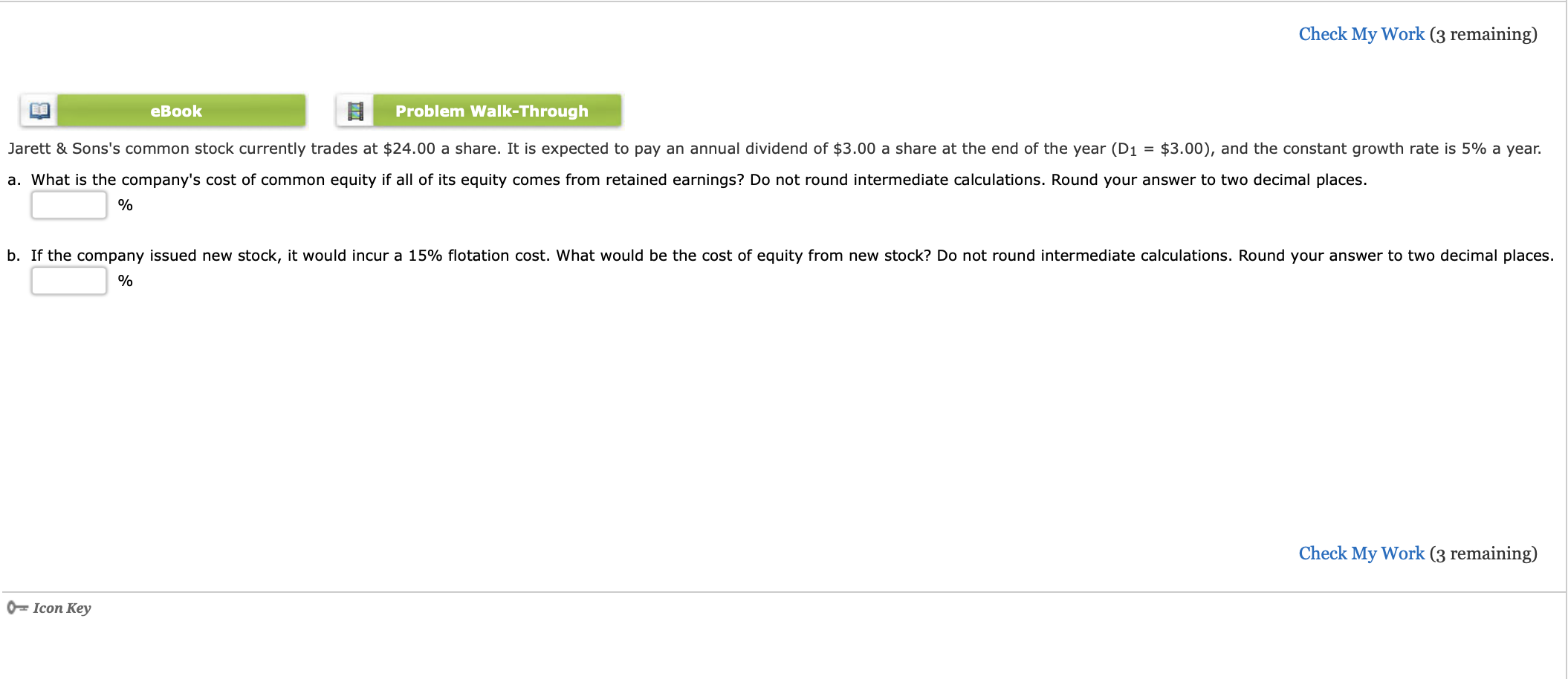 Check My Work (3 remaining) eBook Problem Walk-Through = Jarett &