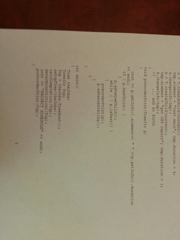 TreeNode { Task info; TreeNode * leftChild; TreeNode * rightSibling; TreeNode() :