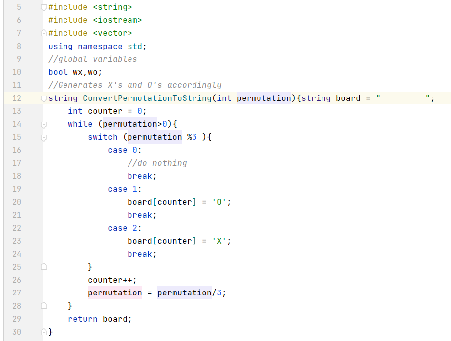 (C++ Debugging assistance) The following code supposed to count out all possible(valid