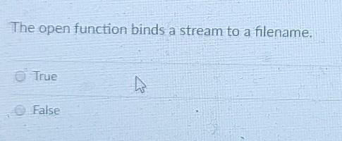  please use c++ The open function binds a stream to a