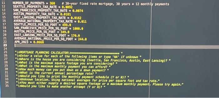program will first print a simple welcome message (use the provided strings),