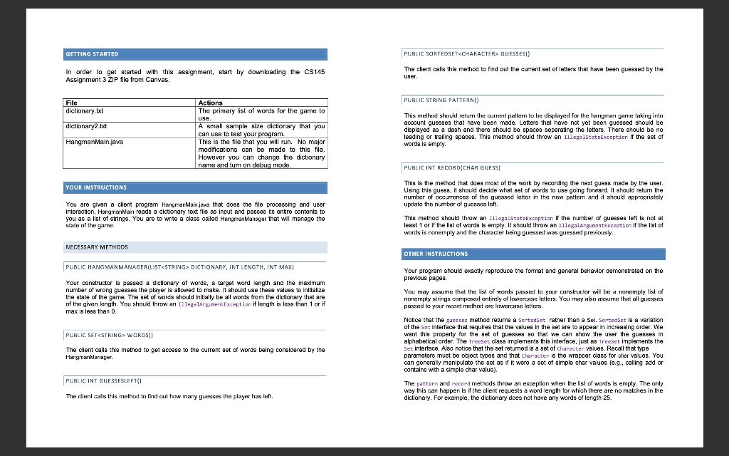 version of the class Hangman word guessing game in in a file