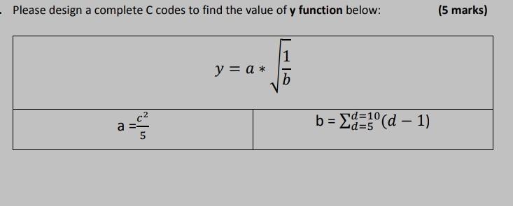  Please design a complete C codes to find the value of
