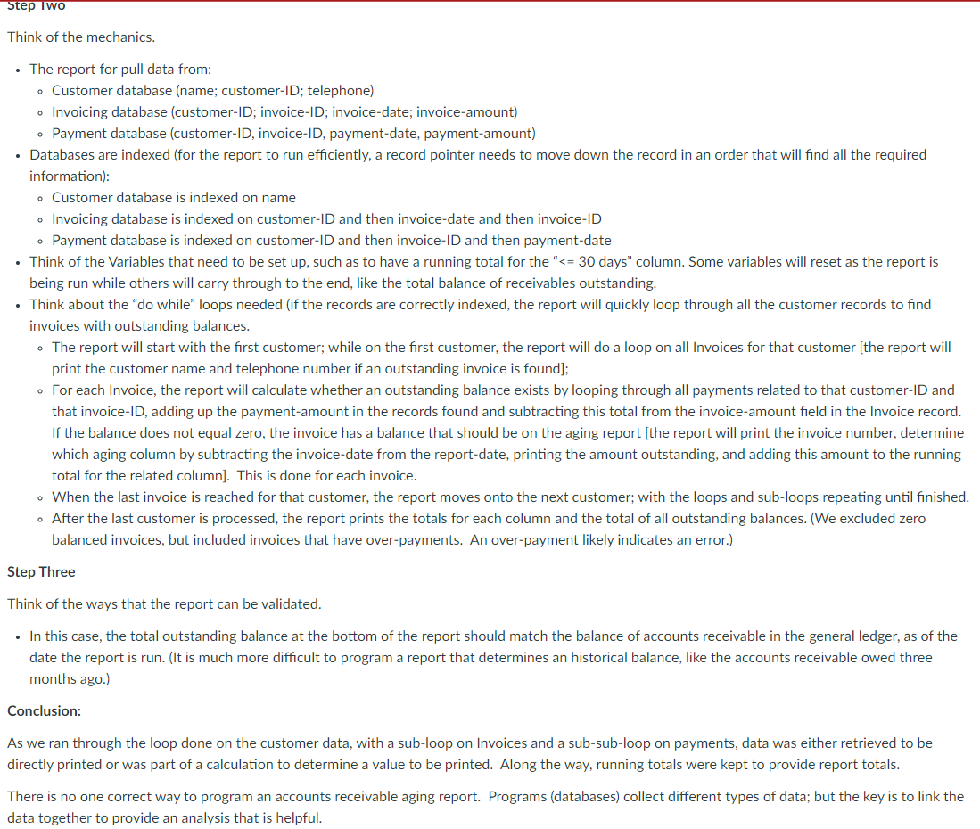 least one key field in each database 3. Lines connecting the key