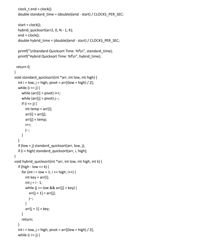 make sure it running smooth without error. Empirically compare these two sorting