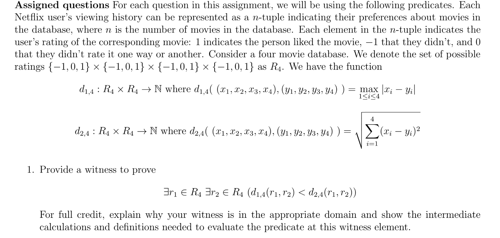 Assigned questions for each question in this assignment, we will be