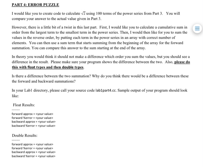 PART 3: TRUNCATION ERROR In numerical analysis, the term "truncation error" is