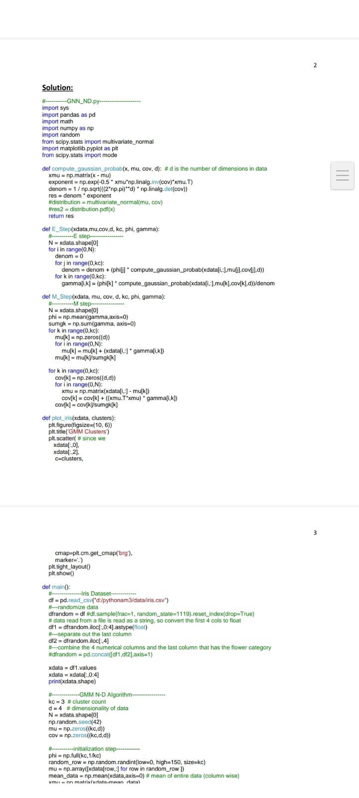  As you can see this is a sample code for gmm