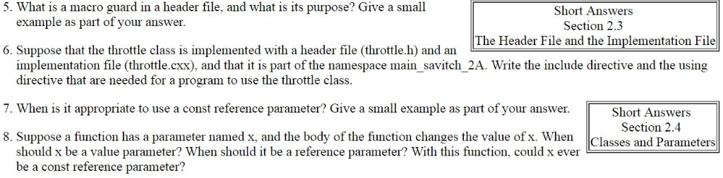 ANSWER IN C++. Max 4 questions per Chegg rules. "One question per