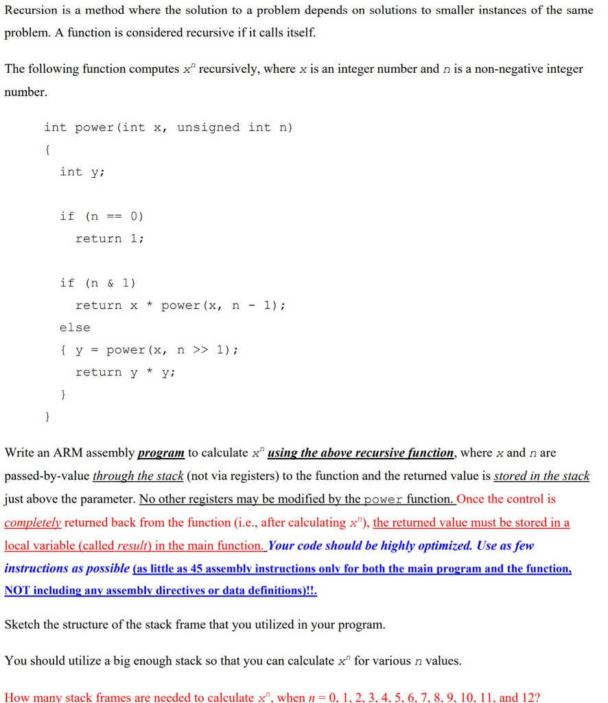  ARM big endian Recursion is a method where the solution to