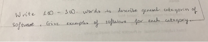  Write 1 infinity - 3 infinity words to describe general categories