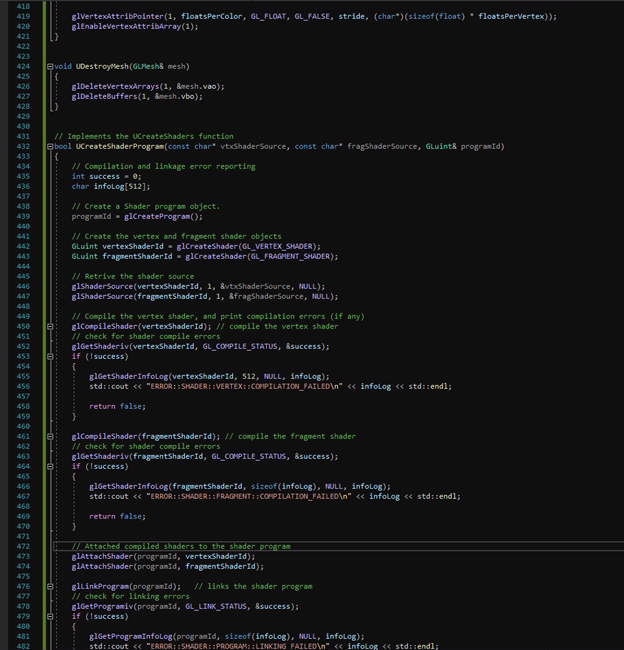 /*Shader program Macro"/ #ifndef GLSL [#define GLSL(Version, Source) "#version " #Version" core