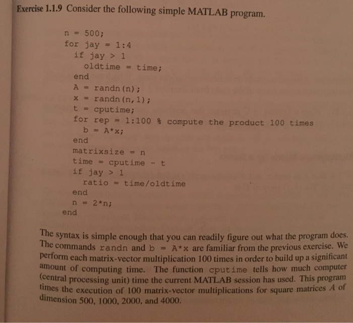 A*x, and (b) using different ways: (a) using the built-in MATLAB command