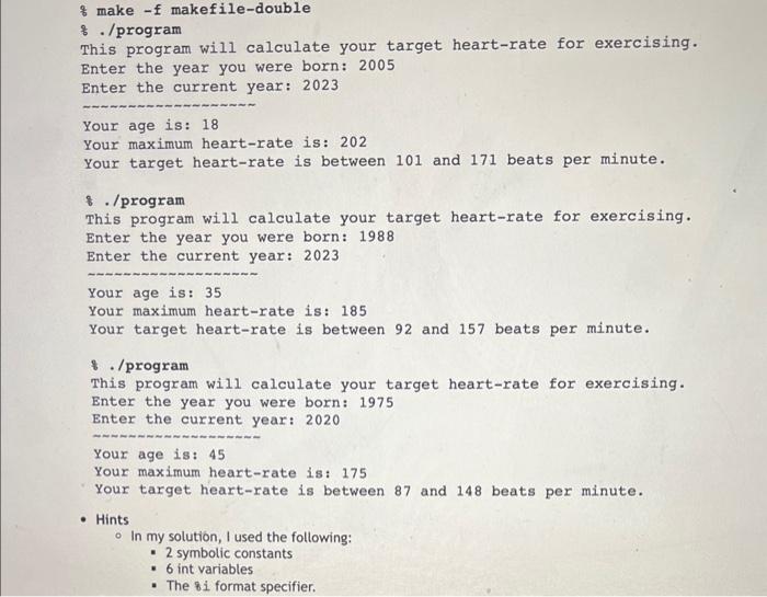 year. - Work with symbolic constants, conversion (format) specifiers, and puts ()