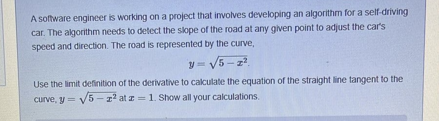  A software engineer is working on a project that involves developing