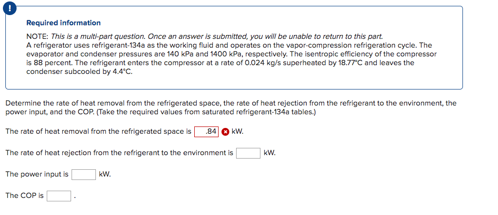  ! Required information NOTE: This is a multi-part question. Once an