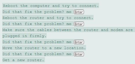 simplified flowchart for troubleshooting a bad Wi-Fi connection. Use the flowchart to