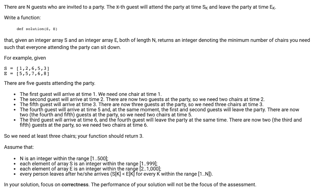 Python There are N guests who are invited to a party. The