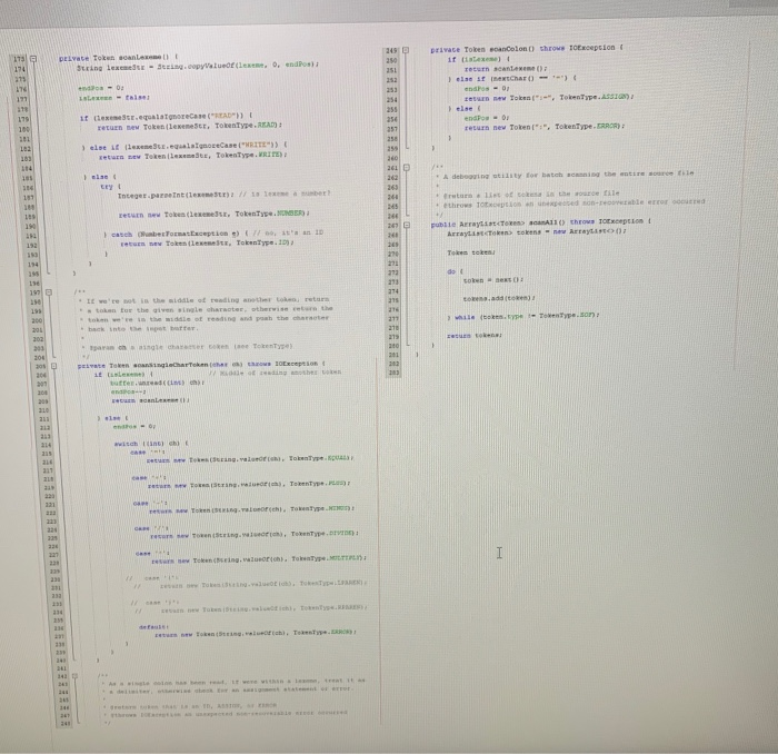 t 13 peivate Token scanLexsne endos-o Eesarn new TokenToknType.ASSIN d1essnessr.eqaalstonoreca" (ntAD" )