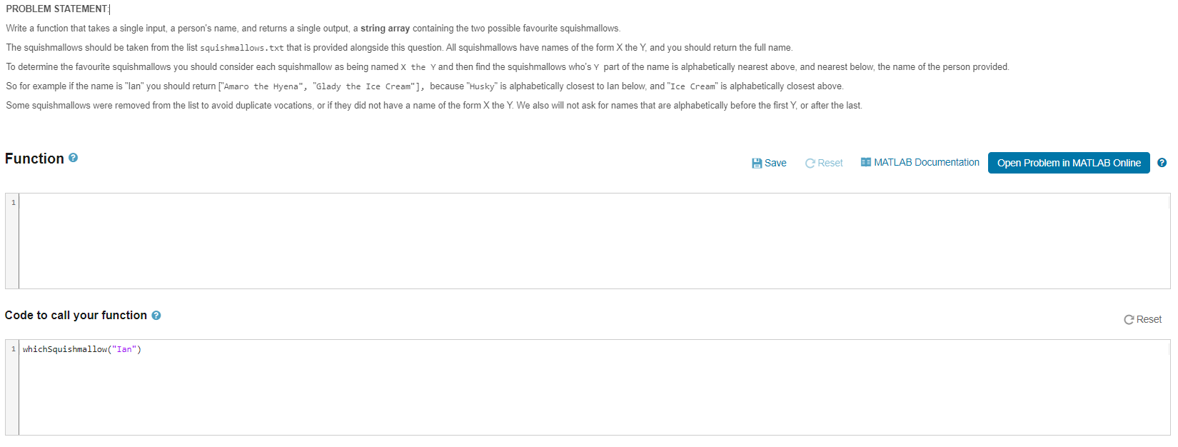  PROBLEM STATEMENT| Write a function that takes a single input, a