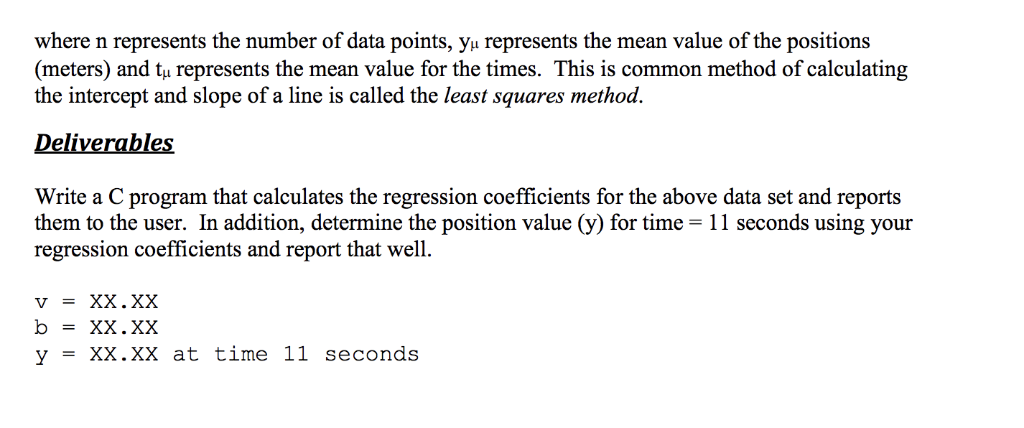 poi (y,t) represents the position of an object in meters at time