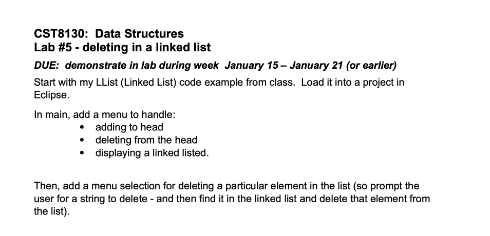 This needs to be done in Java here is the code: public