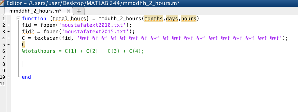 waveheight vectors will differ from year to year. Also, the time is
