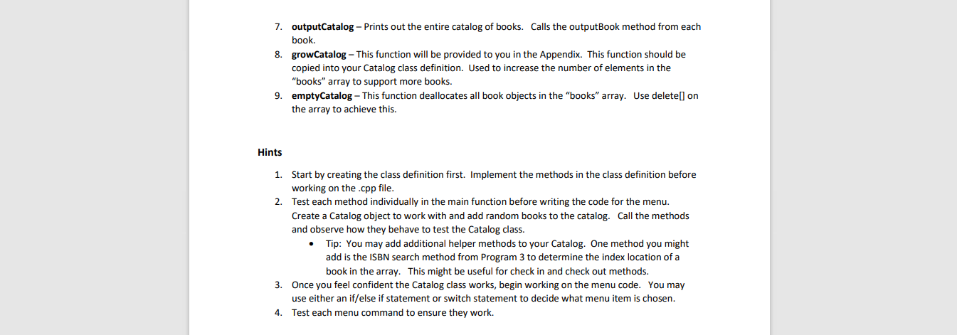 Catalog my_catalog; populate_catalog(my_catalog); cout do { cout /* **************************************************** Your solution for