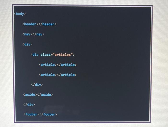 section. In each element, you will add a paragraph that describes the