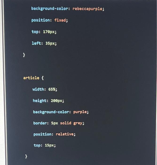 top, right, bottom, left, to position the element exactly where it shows