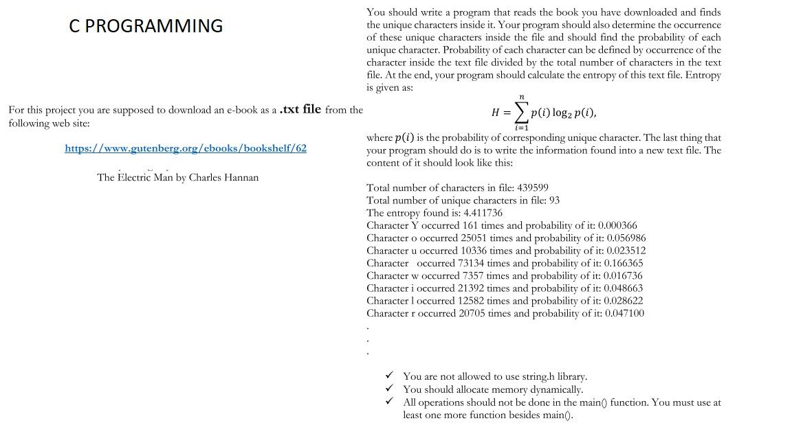 LINK: https://www.gutenberg.org/files/61142/61142-0.txt LINK: https://www.gutenberg.org/files/61142/61142-0.txt p(-losz P(i), You should write a program