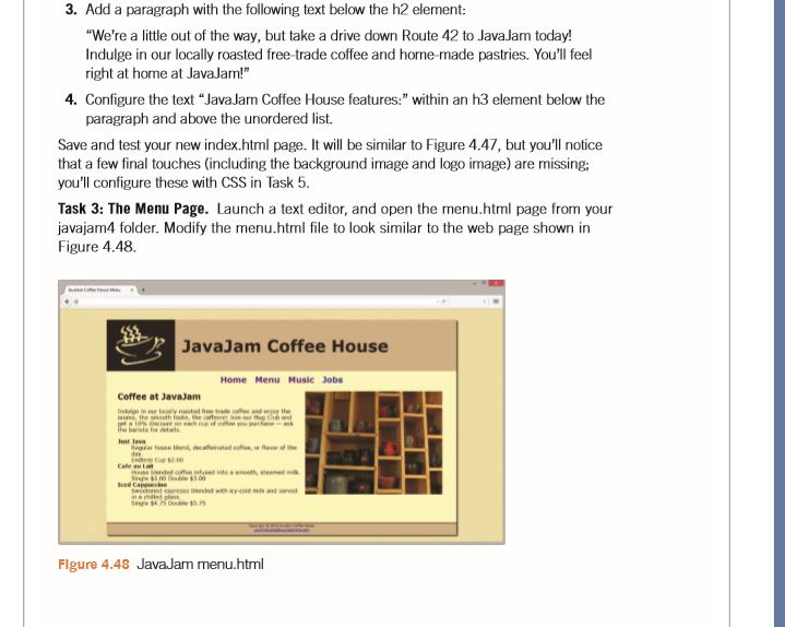 4 JavaJam Coffee House See Chapter 2for an introduction to the JavaJam